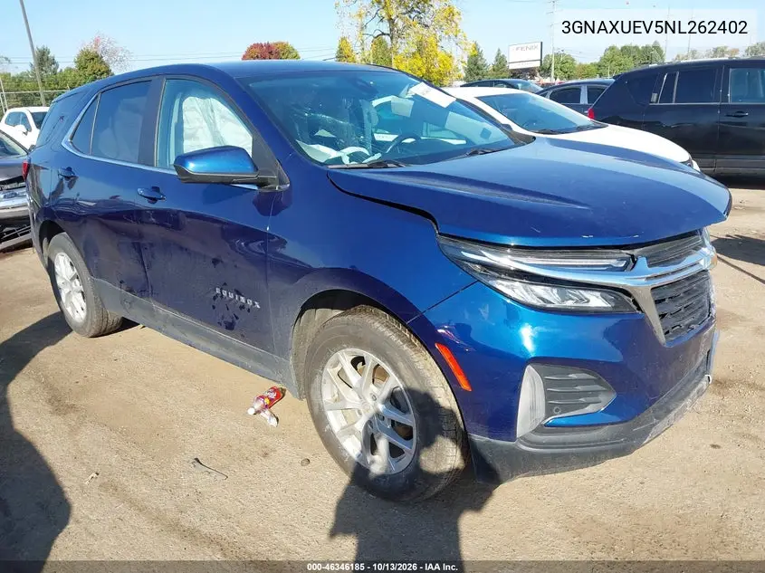 3GNAXUEV5NL262402 — 2022 Chevrolet Equinox, фото 2 с аукциона IAAI, Передняя часть