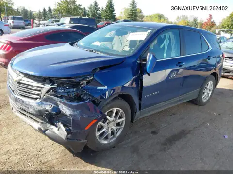 3GNAXUEV5NL262402 — 2022 Chevrolet Equinox, фото 3 с аукциона IAAI, Передняя часть