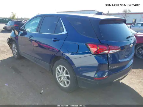 3GNAXUEV5NL262402 — 2022 Chevrolet Equinox, фото 4 с аукциона IAAI, Передняя часть