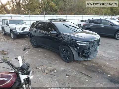 3GNAXWEG8PL116639 — 2023 Chevrolet Equinox, Передняя часть, фото до ремонта