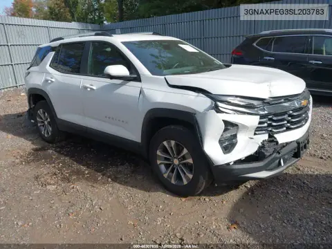 3GNAXPEG3SL203783 — 2025 Chevrolet Equinox, Передняя часть, фото до ремонта