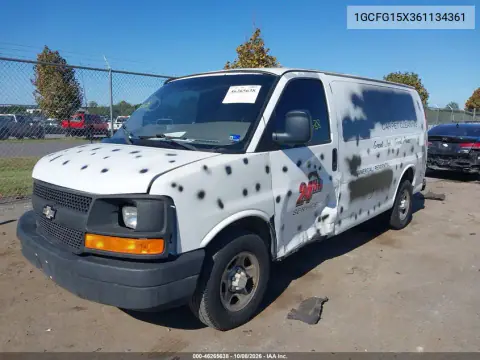 2006 Chevrolet Express Work Van VIN 1GCFG15X361134361 фото 2