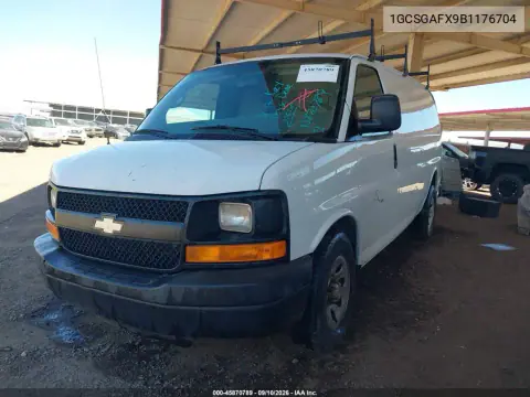 2011 Chevrolet Express 1500 Work Van VIN 1GCSGAFX9B1176704 фото 3