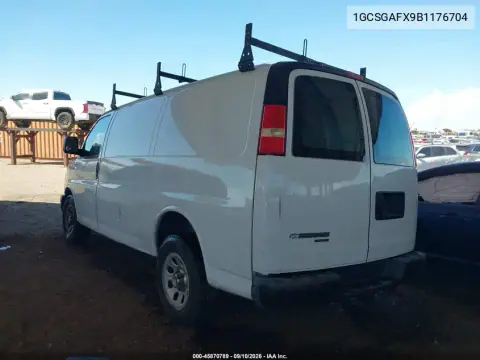 2011 Chevrolet Express 1500 Work Van VIN 1GCSGAFX9B1176704 фото 4