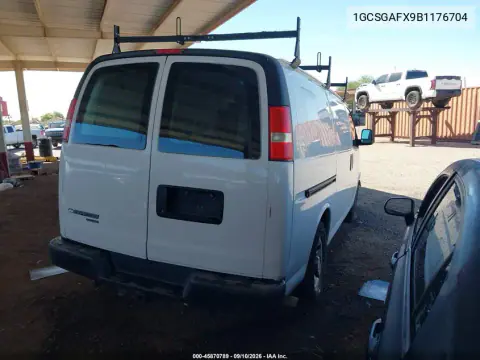 2011 Chevrolet Express 1500 Work Van VIN 1GCSGAFX9B1176704 фото 5