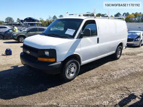 2014 Chevrolet Express 2500 Work Van VIN 1GCWGFBA5E1170192 фото 3