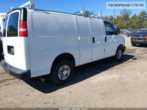 2014 Chevrolet Express 2500 Work Van VIN 1GCWGFBA5E1170192 фото 5