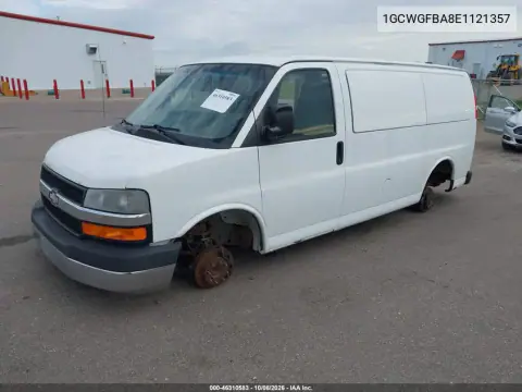 2014 Chevrolet Express 2500 Work Van VIN 1GCWGFBA8E1121357 фото 2