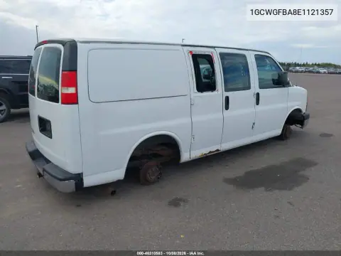 2014 Chevrolet Express 2500 Work Van VIN 1GCWGFBA8E1121357 фото 4