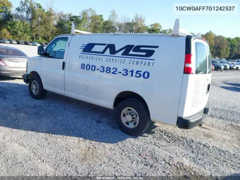 2016 Chevrolet Express 2500 Work Van VIN 1GCWGAFF7G1242537 фото 4