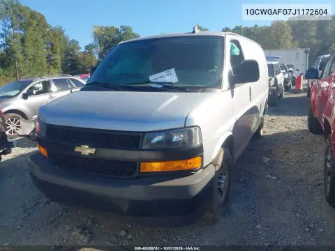 2018 Chevrolet Express 2500 Work Van VIN 1GCWGAFG7J1172604 фото 2