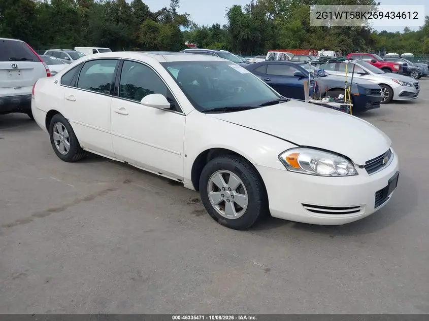 2006 Chevrolet Impala Lt VIN 2G1WT58K269434612 фото 2