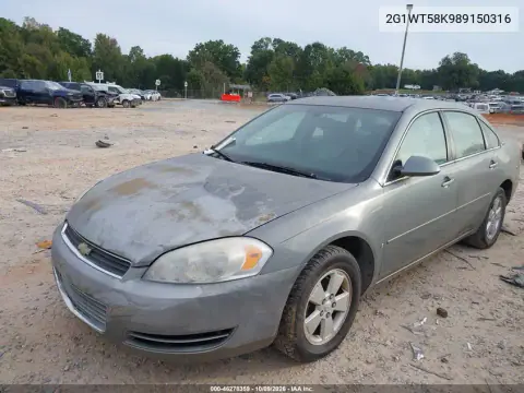 2008 Chevrolet Impala Lt VIN 2G1WT58K989150316 фото 3
