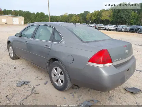 2008 Chevrolet Impala Lt VIN 2G1WT58K989150316 фото 4