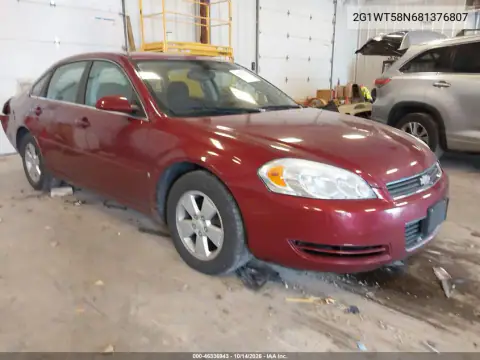 2G1WT58N681376807 — 2008 Chevrolet Impala, Задняя часть, фото до ремонта