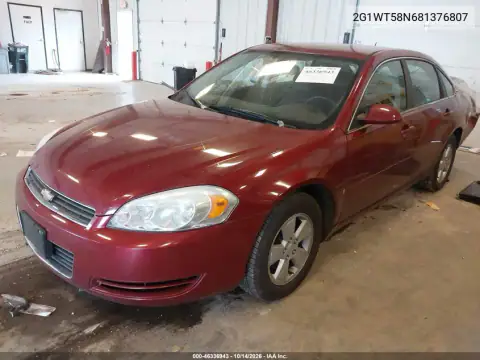 2G1WT58N681376807 — 2008 Chevrolet Impala, фото 3 с аукциона IAAI, Задняя часть