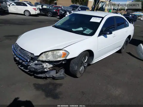 2011 Chevrolet Impala Ls VIN 2G1WF5EK0B1143871 фото 3