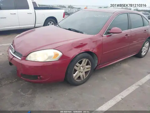 2011 Chevrolet Impala Lt VIN 2G1WB5EK7B1210316 фото 3