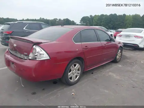 2011 Chevrolet Impala Lt VIN 2G1WB5EK7B1210316 фото 5