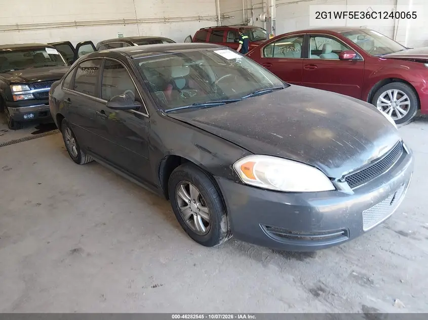 2012 Chevrolet Impala Ls VIN 2G1WF5E36C1240065 фото 1