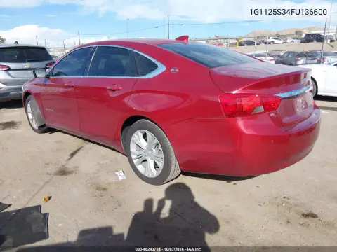 2015 Chevrolet Impala 2Lt VIN 1G1125S34FU136600 фото 3