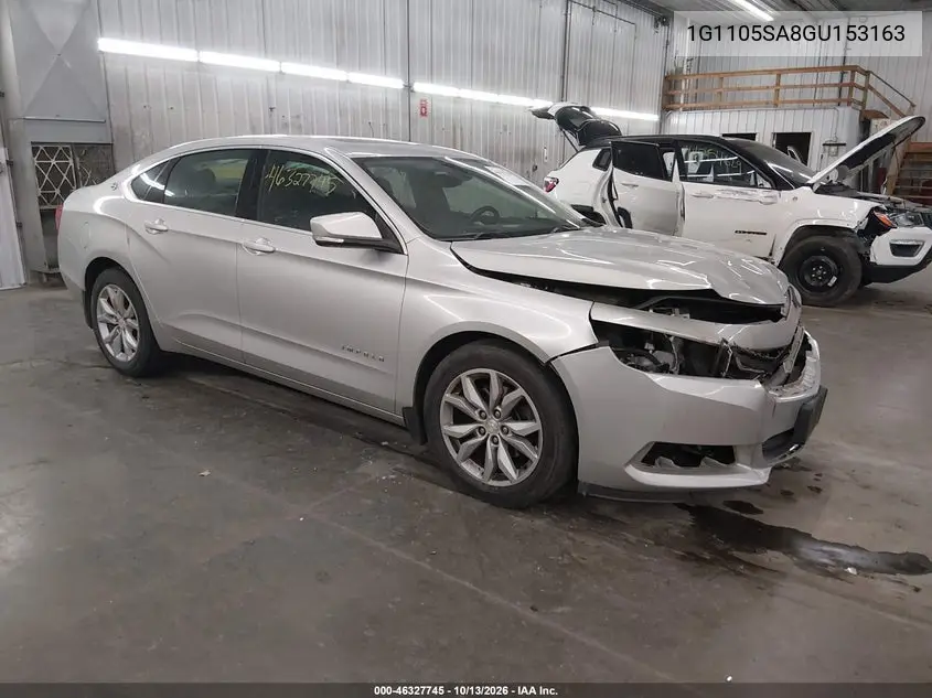 2016 Chevrolet Impala 1Lt VIN 1G1105SA8GU153163 фото 2