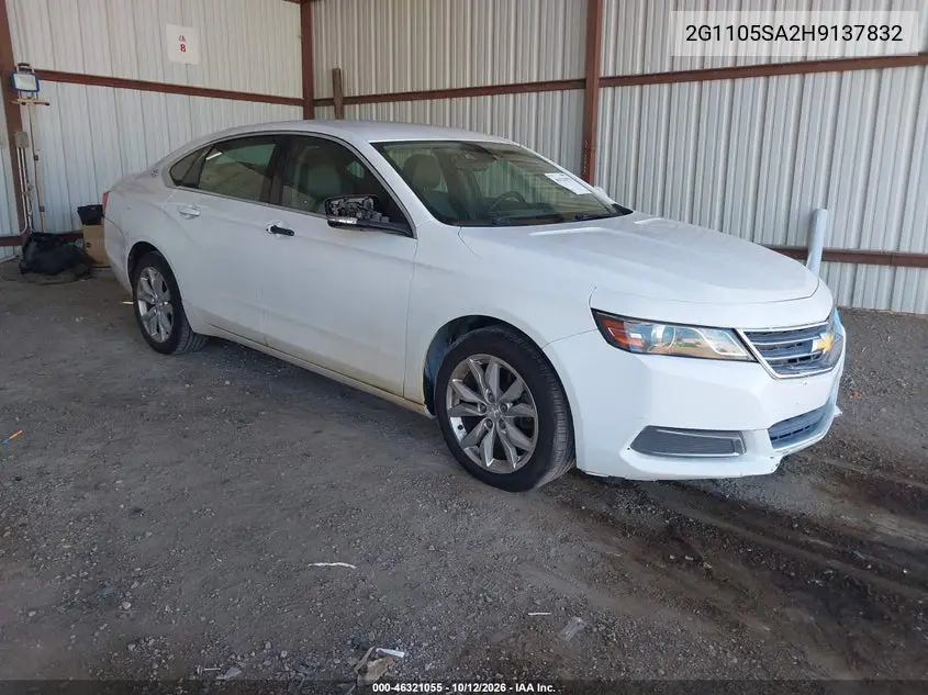 2017 Chevrolet Impala 1Lt VIN 2G1105SA2H9137832 фото 2
