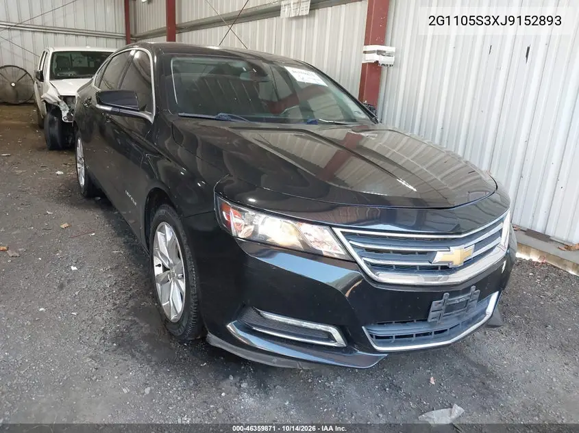 2G1105S3XJ9152893 — 2018 Chevrolet Impala, фото 2 с аукциона IAAI, Передняя часть слева