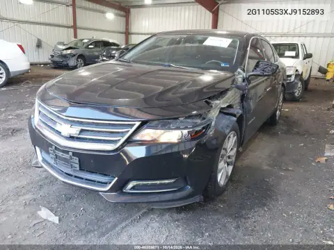 2G1105S3XJ9152893 — 2018 Chevrolet Impala, фото 3 с аукциона IAAI, Передняя часть слева
