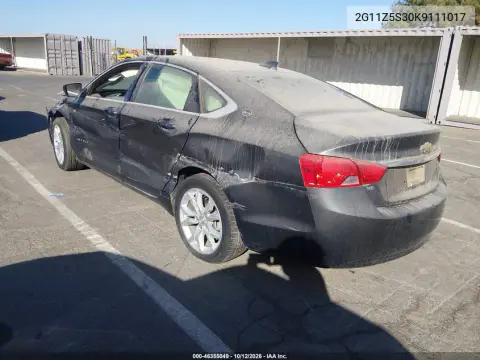 2019 Chevrolet Impala Lt VIN 2G11Z5S30K9111017 фото 3