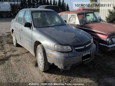 1G1ND52J33M583151 — 2003 Chevrolet Malibu, Передняя часть, фото до ремонта