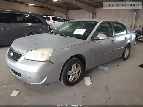2007 Chevrolet Malibu Lt VIN 1G1ZT58F17F250433 фото 3