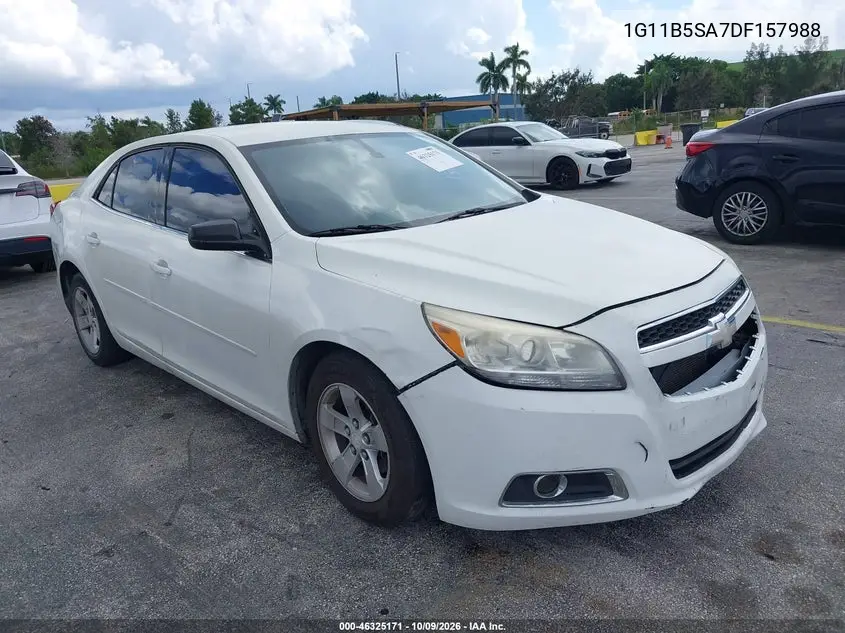 2013 Chevrolet Malibu Ls VIN 1G11B5SA7DF157988 фото 2