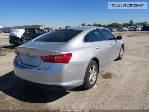 2016 Chevrolet Malibu Ls VIN 1G1ZB5ST2GF226451 фото 5
