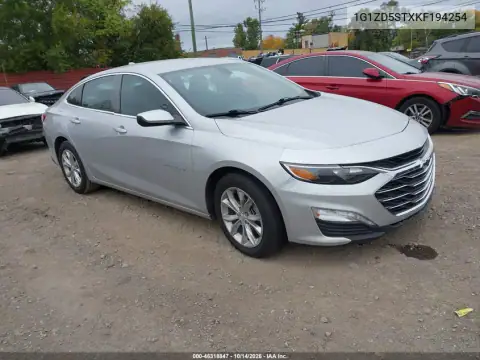 1G1ZD5STXKF194254 — 2019 Chevrolet Malibu, Передняя часть, фото до ремонта