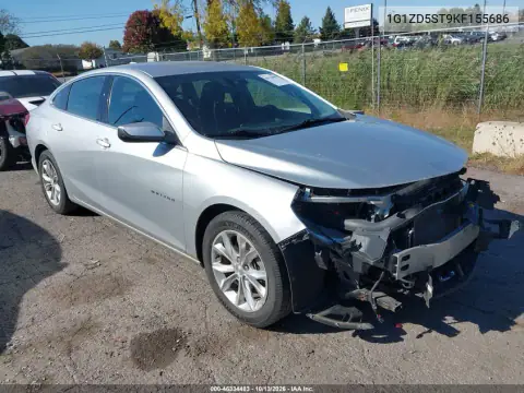 1G1ZD5ST9KF155686 — 2019 Chevrolet Malibu, Передняя часть, фото до ремонта