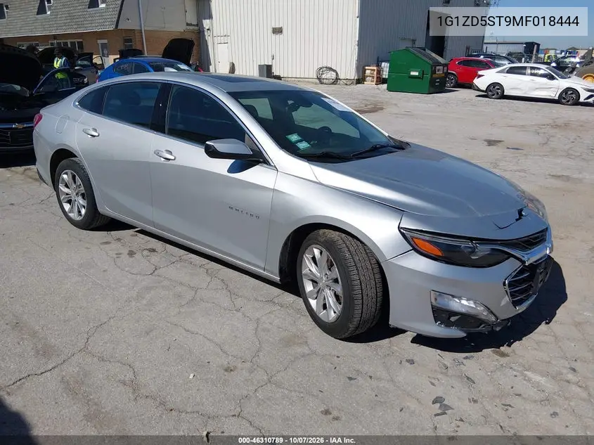 2021 Chevrolet Malibu Fwd Lt VIN 1G1ZD5ST9MF018444 фото 2