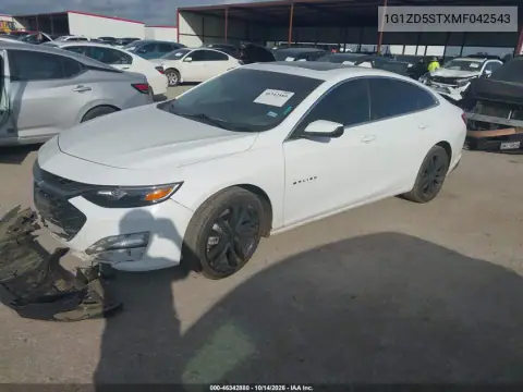 1G1ZD5STXMF042543 — 2021 Chevrolet Malibu, фото 3 с аукциона IAAI, Передняя часть