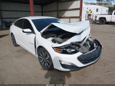 1G1ZG5ST0MF046110 — 2021 Chevrolet Malibu, Передняя часть, фото до ремонта