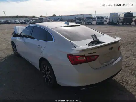 1G1ZG5ST0MF046110 — 2021 Chevrolet Malibu, фото 3 с аукциона IAAI, Передняя часть