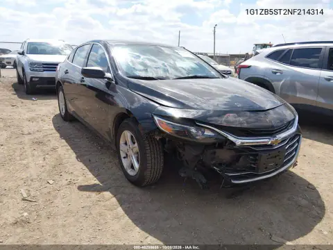 2022 Chevrolet Malibu Fwd Ls VIN 1G1ZB5ST2NF214314 фото 2