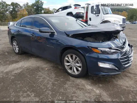 1G1ZD5ST8NF138348 — 2022 Chevrolet Malibu, Передняя часть, фото до ремонта