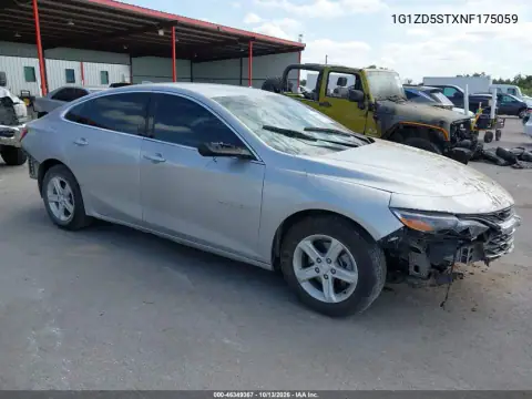 1G1ZD5STXNF175059 — 2022 Chevrolet Malibu, Передняя часть, фото до ремонта