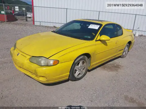2002 Chevrolet Monte Carlo Ls VIN 2G1WW15E929364048 фото 2