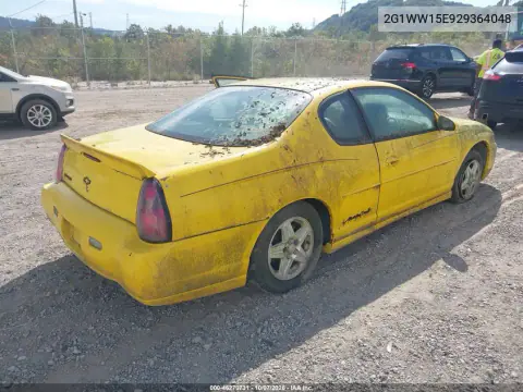 2002 Chevrolet Monte Carlo Ls VIN 2G1WW15E929364048 фото 4