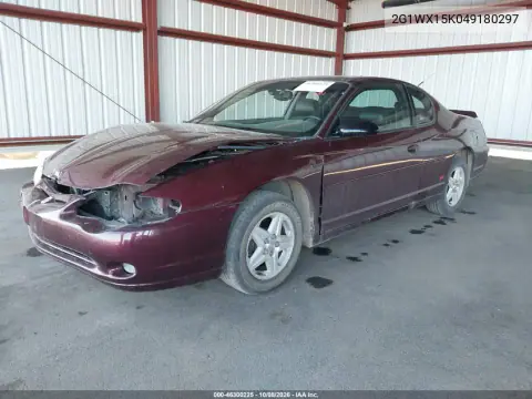 2004 Chevrolet Monte Carlo Ss VIN 2G1WX15K049180297 фото 3