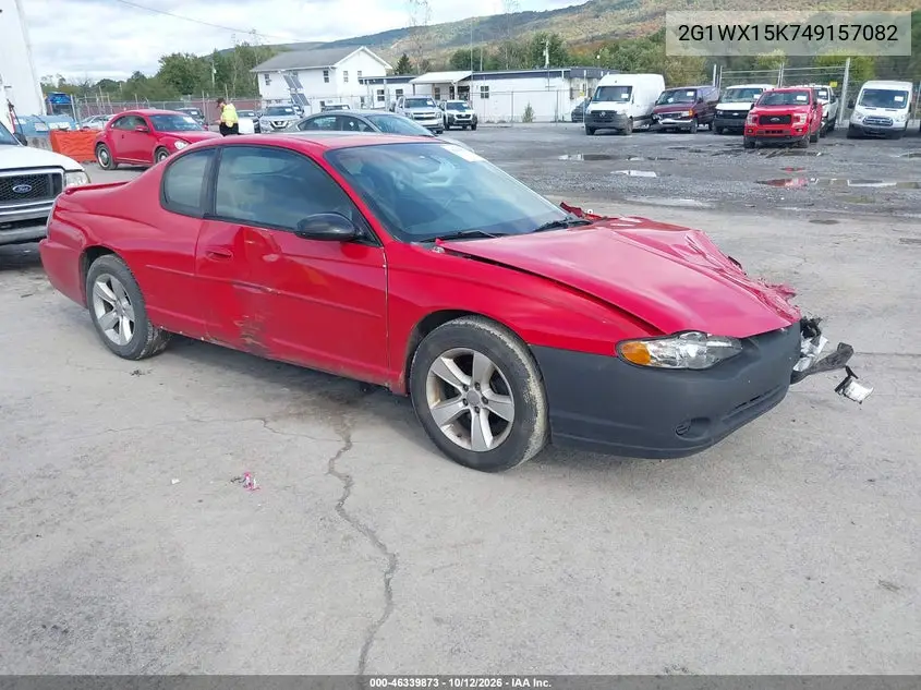 2004 Chevrolet Monte Carlo Ss VIN 2G1WX15K749157082 фото 2