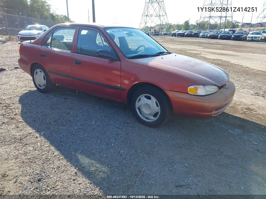 2001 Chevrolet Prizm VIN 1Y1SK52861Z414251 фото 2