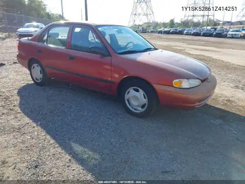 2001 Chevrolet Prizm VIN 1Y1SK52861Z414251 фото 2
