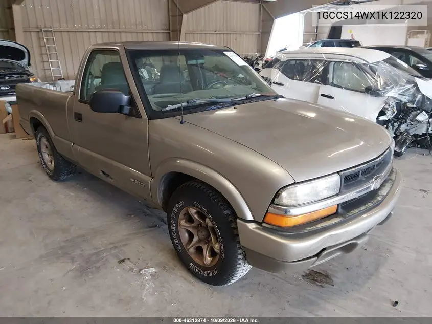 2001 Chevrolet S-10 Ls VIN 1GCCS14WX1K122320 фото 2